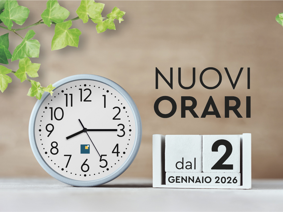 Nuovi orari di apertura dal 2 gennaio 2026 