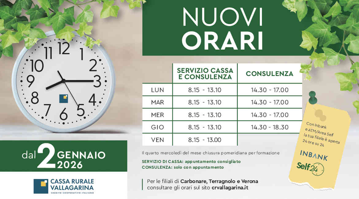 PUB MONITOR CRV Nuovi Orari 2026